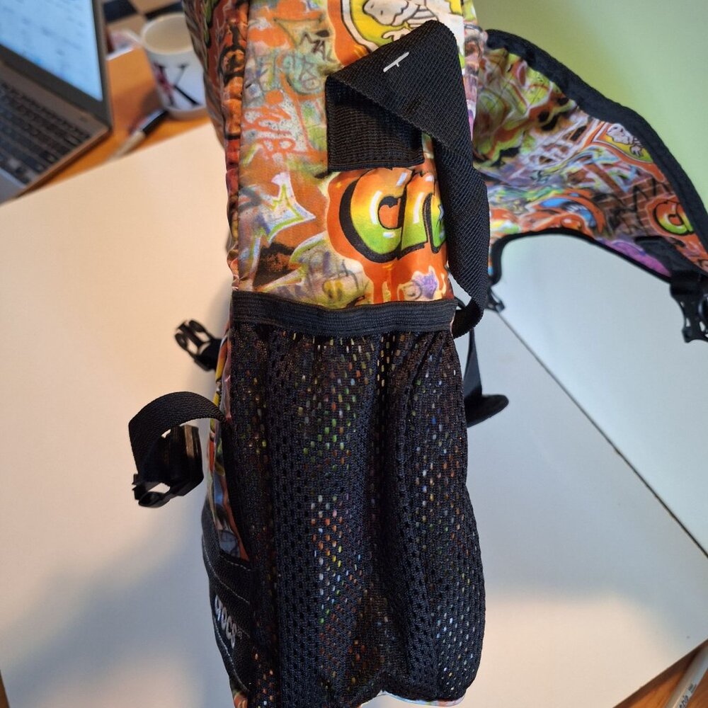 Colorful Crocs Messenger Laptop Bag W Graffiti Art Adjustable Strap Crossbody - Picture 11 of 16